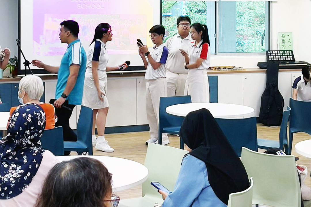 I was selected as one of the class leaders to conduct a speech in front of the elderly and my peers for Secondary 3 VIA-ALP
